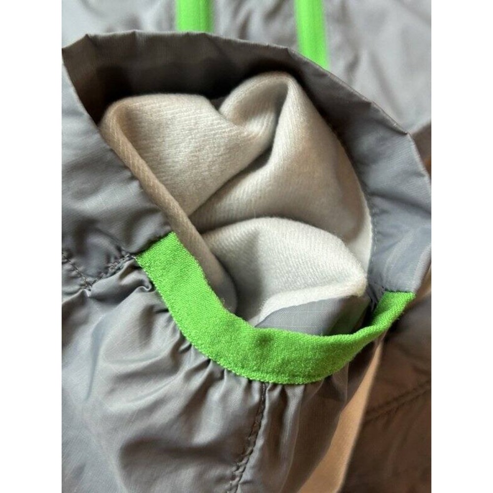 K-Way Acurx'14 Thin Shell Nylon Windbreaker Jacket Packable Lined Tech Gray 1X - Picture 12 of 15